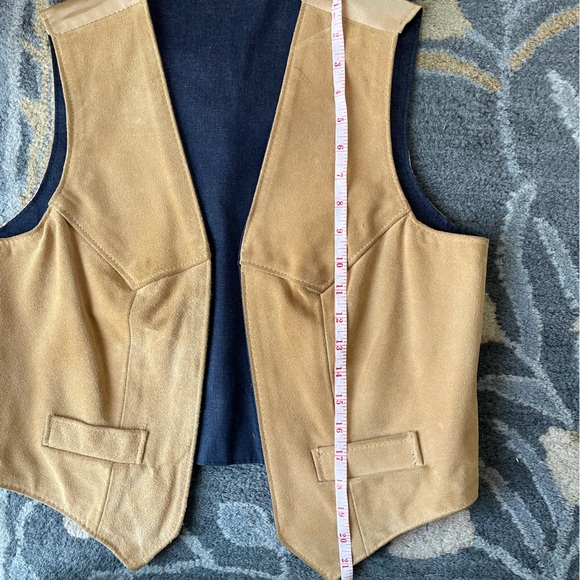 Vintage Reversible Western Best Denim and Suede Medium - Picture 2 of 5